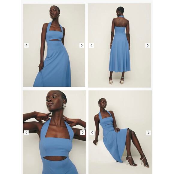 Reformation Sonali Knit Dress Sz small in 
Sky (NEW) - Picture 1 of 9